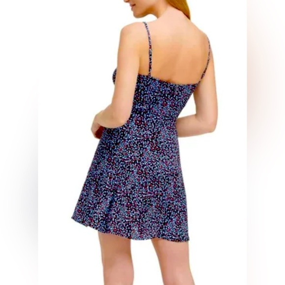 Calvin Klein Jeans Women's Floral Print Adjustable Strap Skater Mini Dress NWOT - Picture 2 of 9